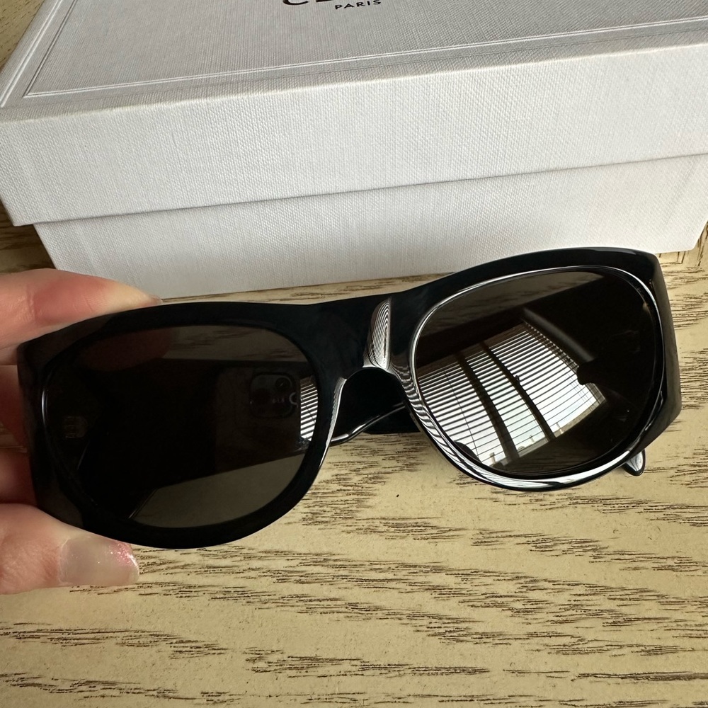 Celine Black Oversized Cat-Eye Sunglasses